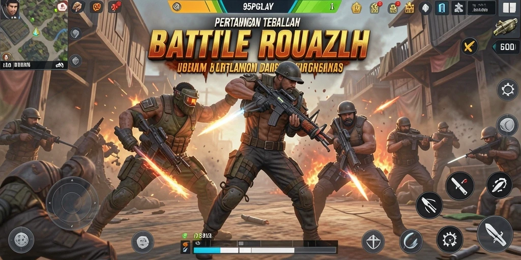 Tampilan seru saat bertarung di arena Battle Royale 95PGPLAY.