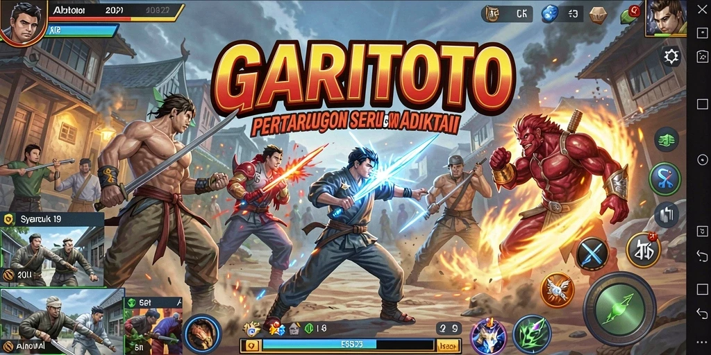 Tangkapan layar gameplay GARITOTO yang menampilkan pertarungan seru.