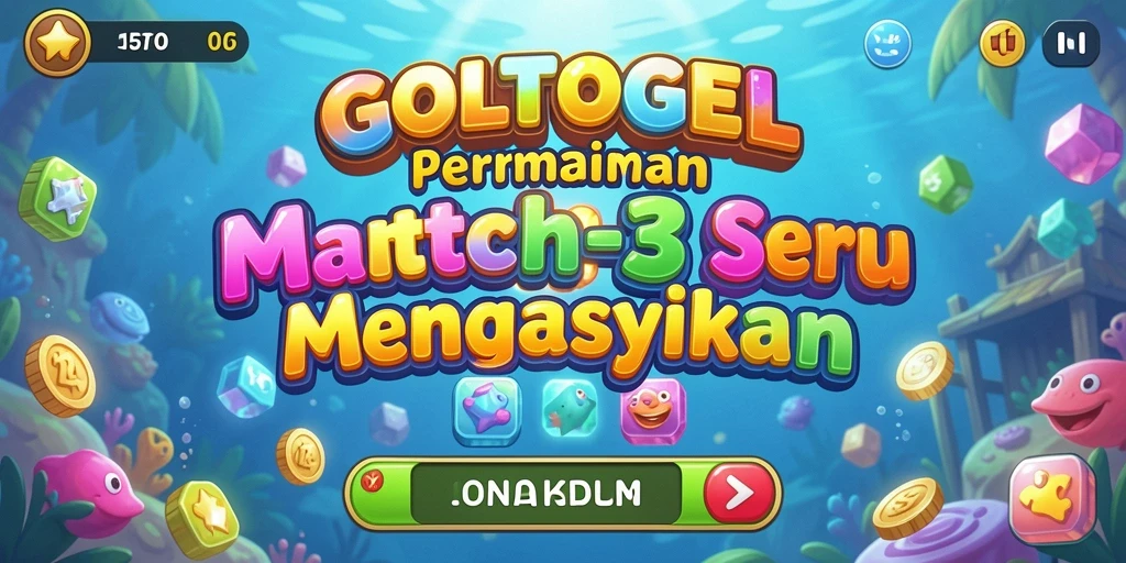 Gameplay seru GOLTOGEL dengan elemen warna-warni dan tantangan Match-3.