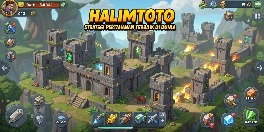 Tampilan gameplay menegangkan di HALIMTOTO saat melawan gelombang musuh.