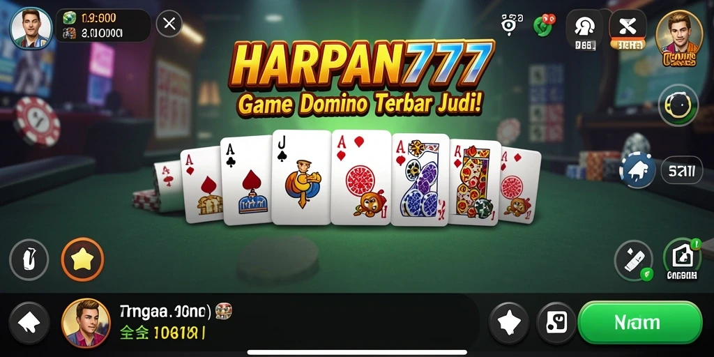 Tampilan gameplay seru di HARAPAN777 dengan pemain yang sedang bertanding.