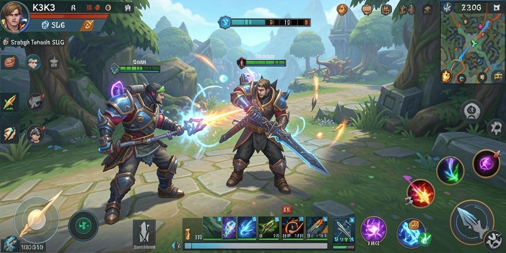 Tampilan gameplay SLG K3K3 yang menarik dan strategis.