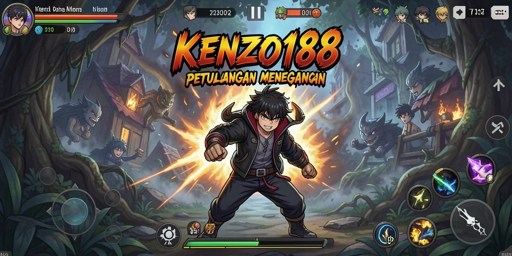 Tampilan gameplay KENZO188 yang penuh aksi dan seru.