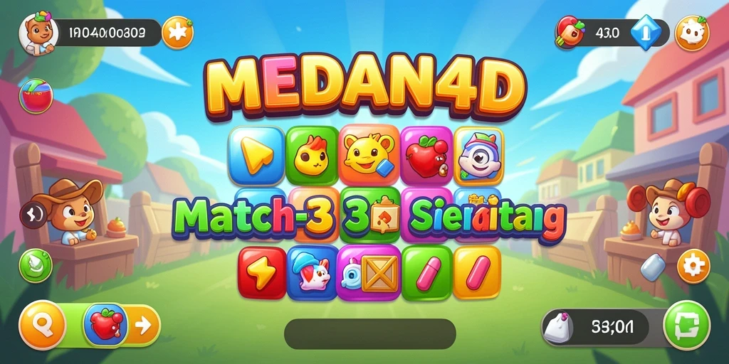 Tampilan gameplay menarik dari MEDAN4D yang penuh warna.