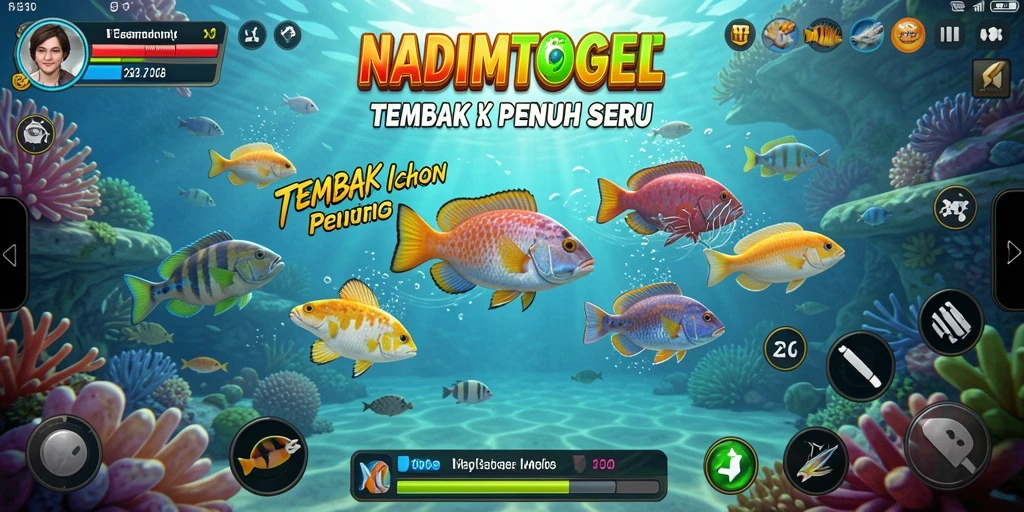 Tangkapan layar NADIMTOGEL menampilkan aksi menembak ikan yang seru.
