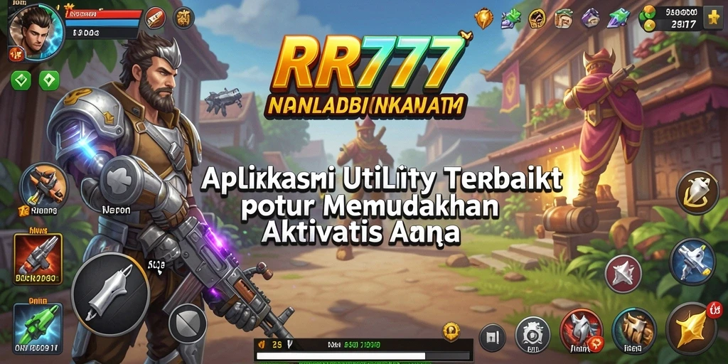 Tampilan utama RR777 menunjukkan fitur-fitur Utility yang bermanfaat.