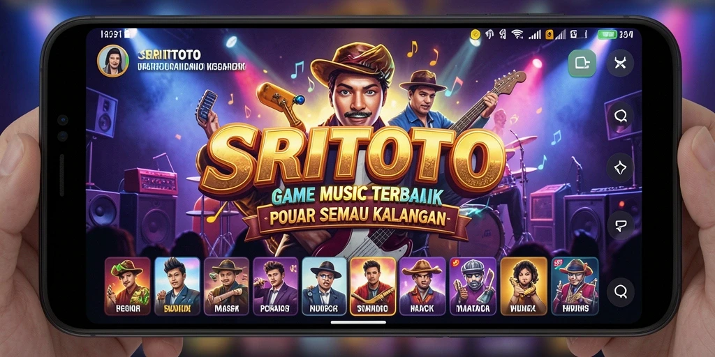 Tampilan gameplay SRITOTO yang menarik dengan berbagai tantangan musik.