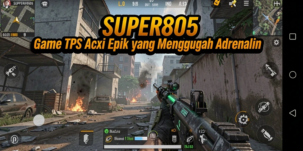 Tangkapan layar gameplay SUPER805 dengan aksi penuh adrenalin.