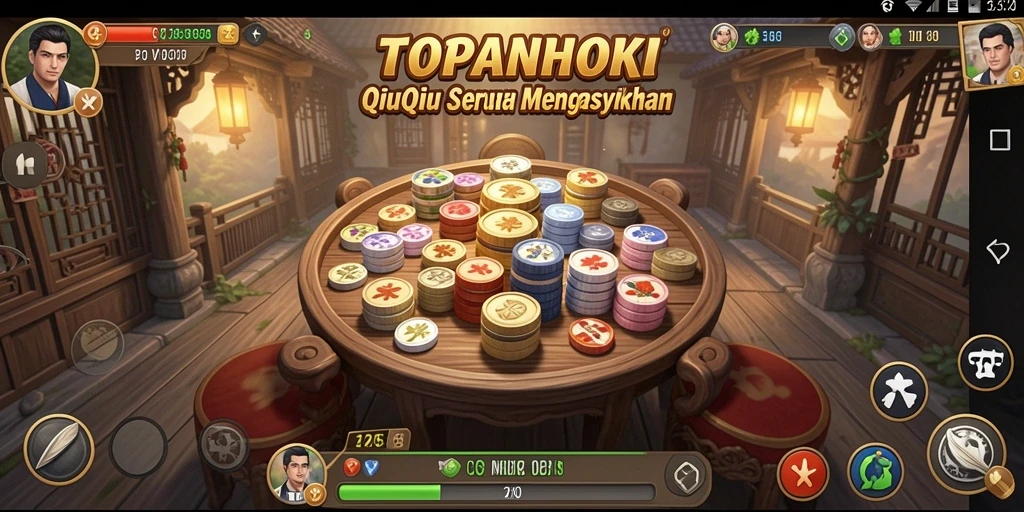 Tampilan gameplay seru dalam permainan QiuQiu.