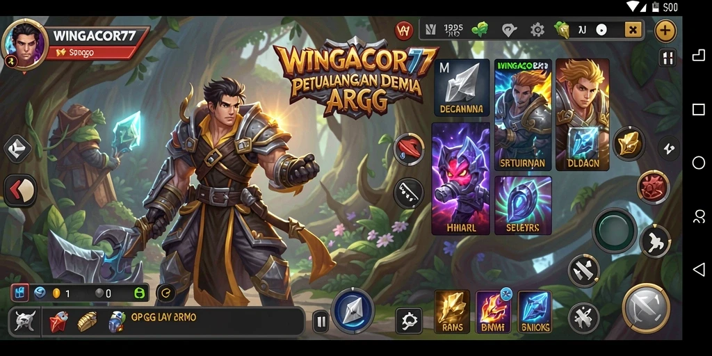 Tampilan utama gameplay WINGACOR77 dalam aksi seru.