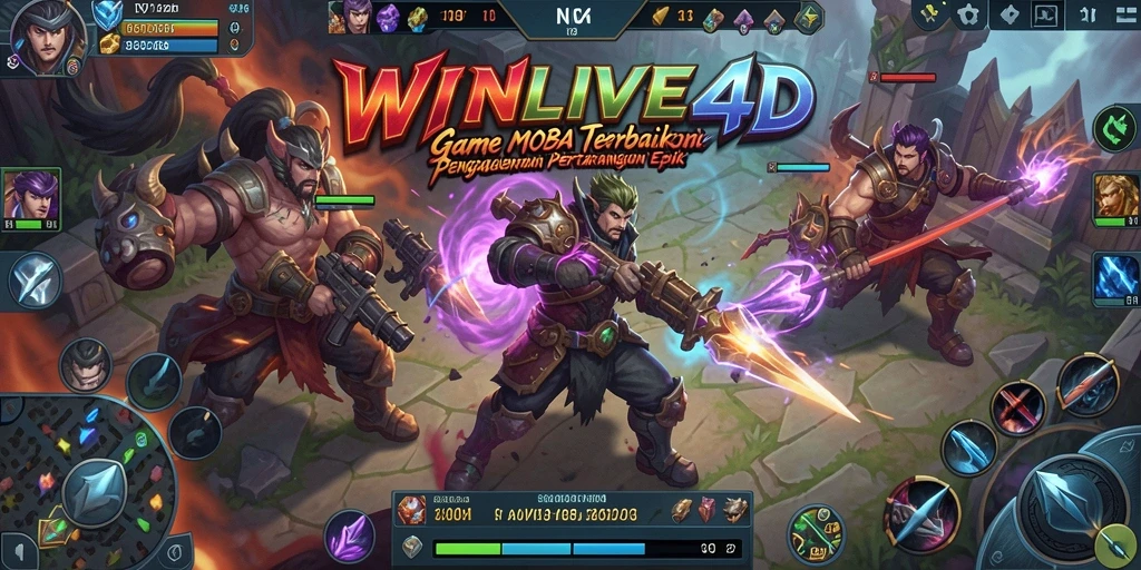 Tampilan gameplay seru di WINLIVE4D menunjukkan pertarungan karakter epik.