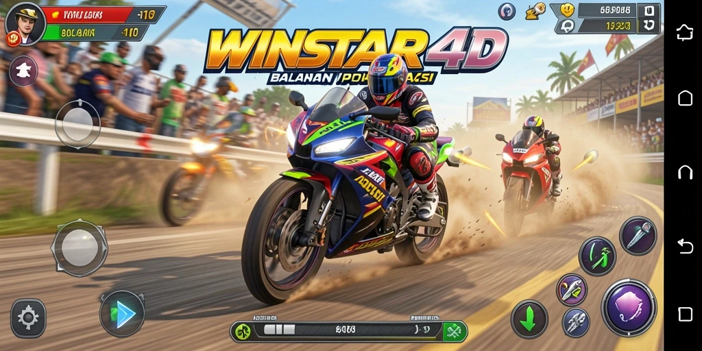 Gameplay seru dengan berbagai tantangan di WINSTAR4D.